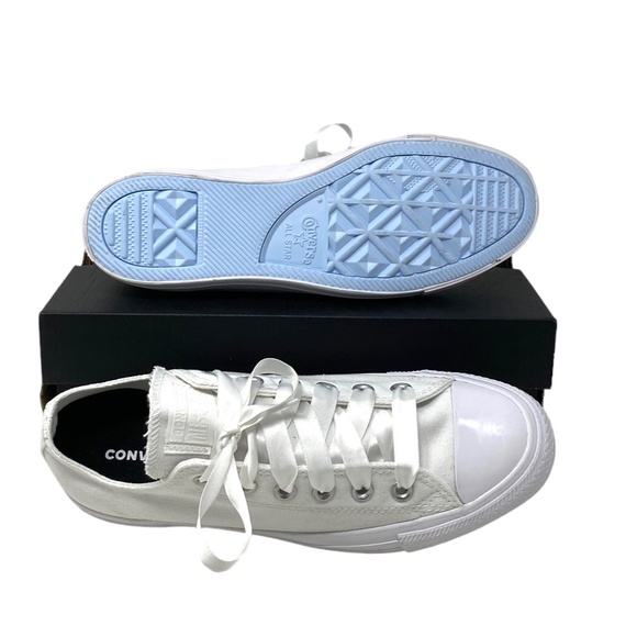 Converse Ctas Low Top Wedding White Canvas Women's Sneakers Custom 171213C-WT - Picture 7 of 11